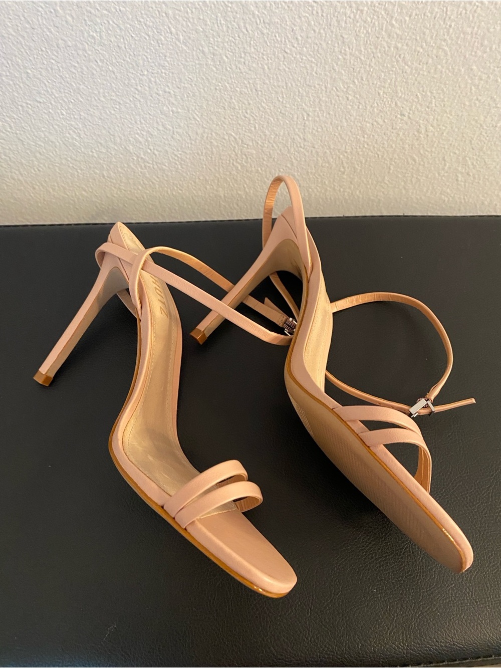 SCHUTZ Blush Strappy High Heel Sandals NWOT - Picture 2 of 13